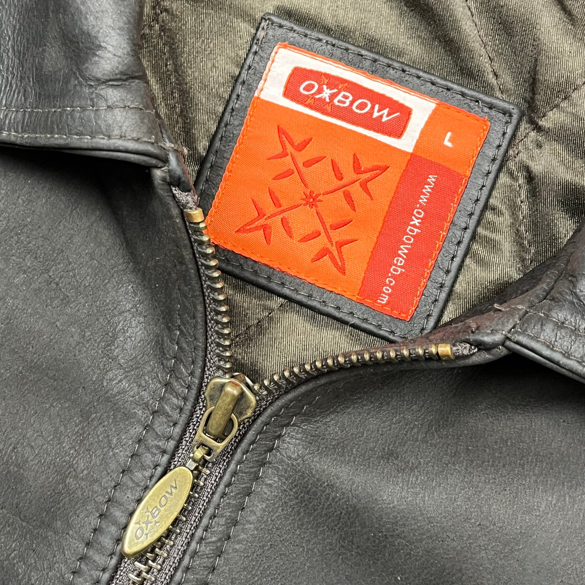 Oxbow 00s leather jacket (L)