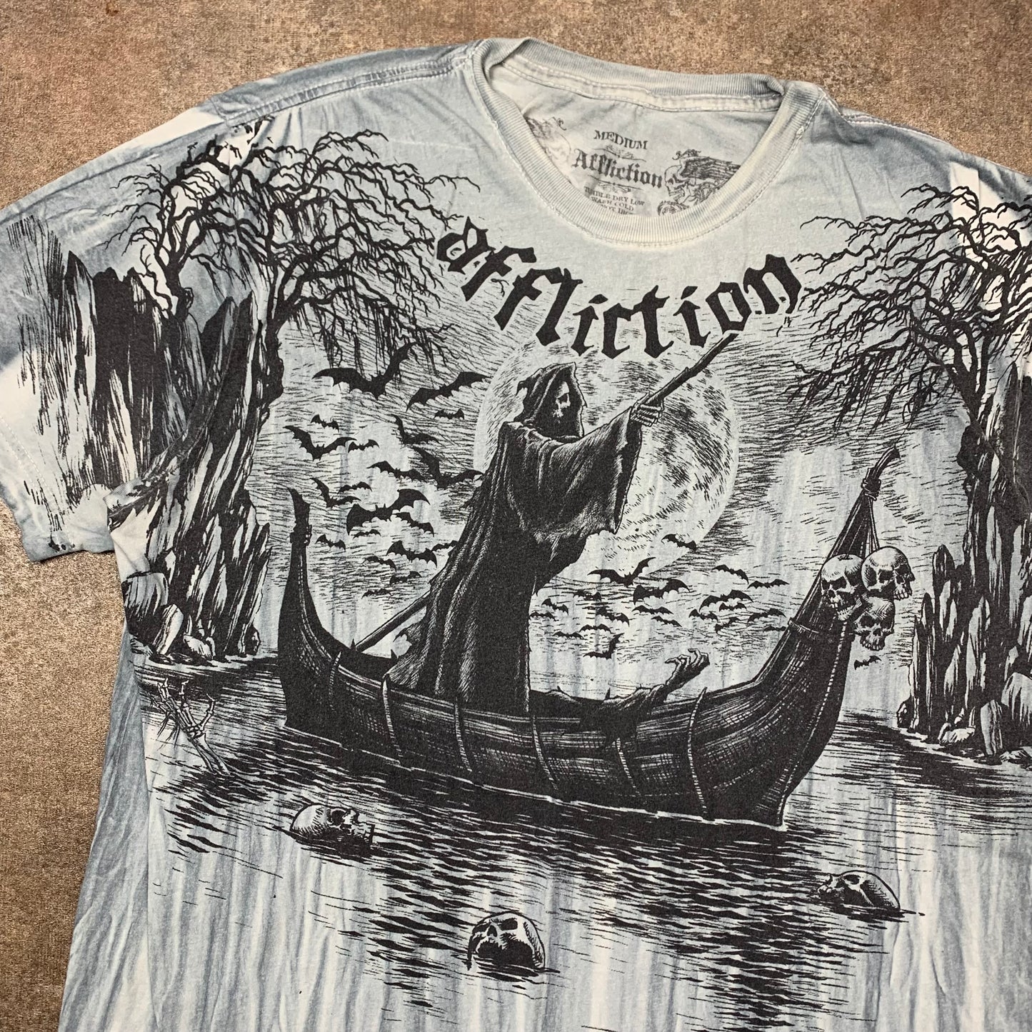 Affliction 00s River Styx graphic tee
