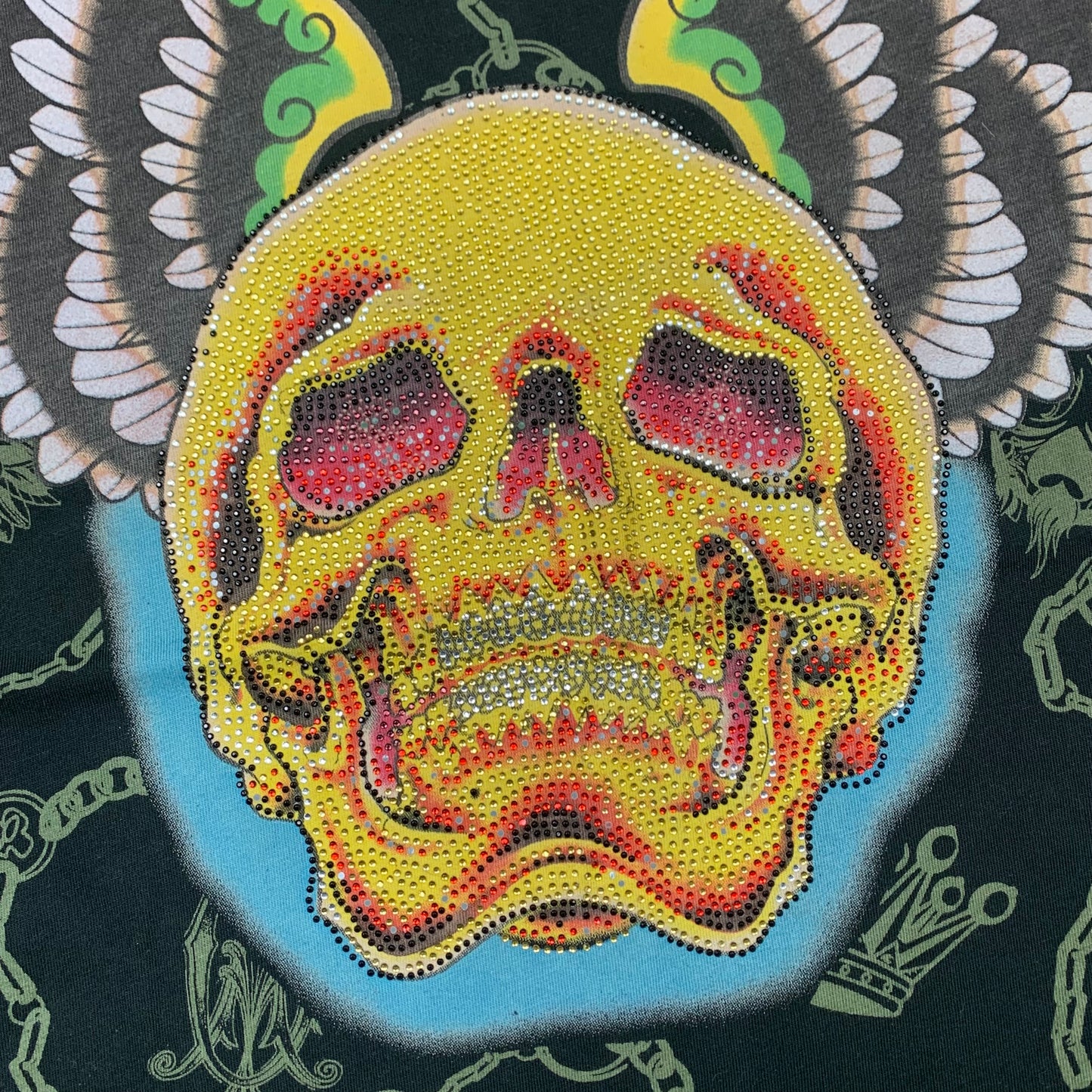 Christian Audigier 00s rhinestone graphic tee (XL)