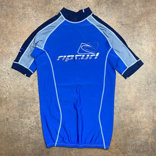Rip Curl 90s blue graphic rash vest