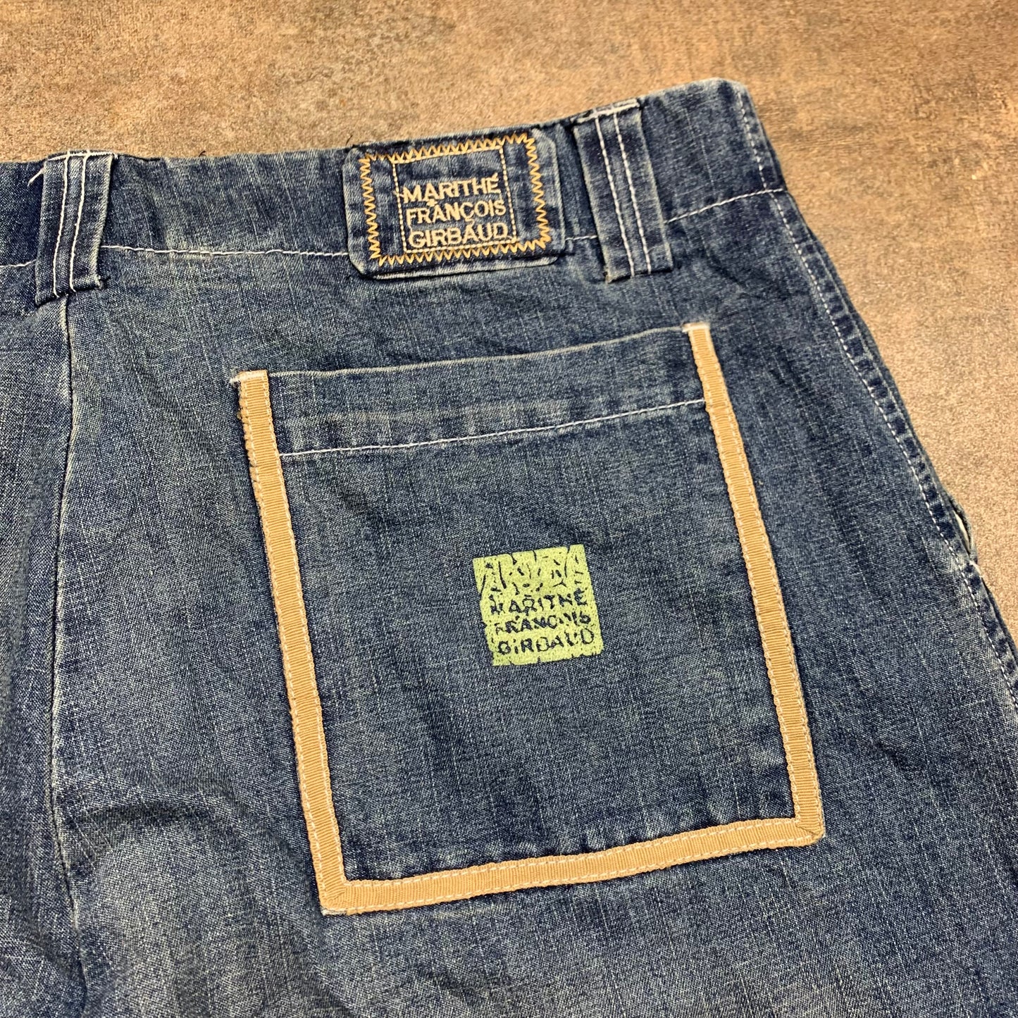 Marithé + Francois Girbaud 00s navy baggy cargo jorts (38")