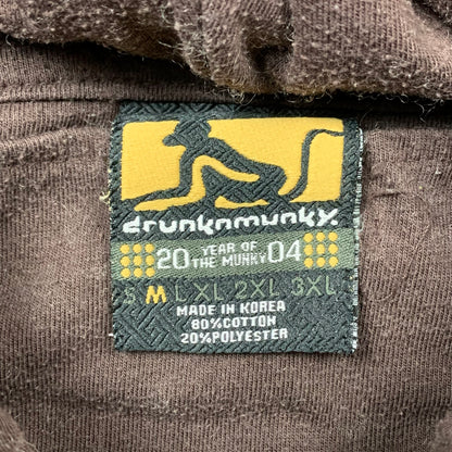 Drunknmunky 00s boxy fleece hoodie (M)