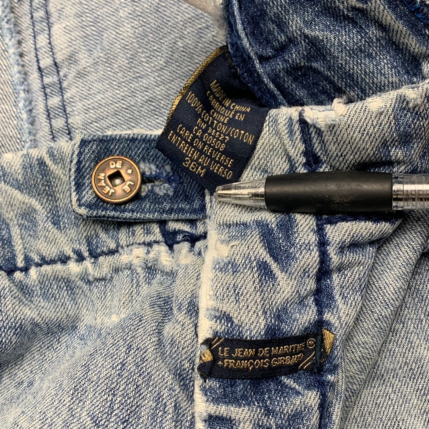 Marithé + François Girbaud 00s baggy graphic blue jeans