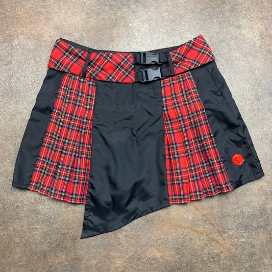 Cyberdog 00s plaid black red miniskirt