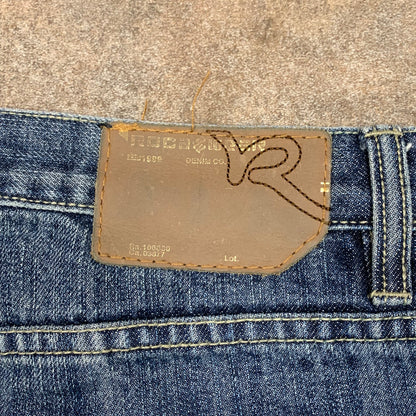 Rocawear 90s blue graphic baggy jeans