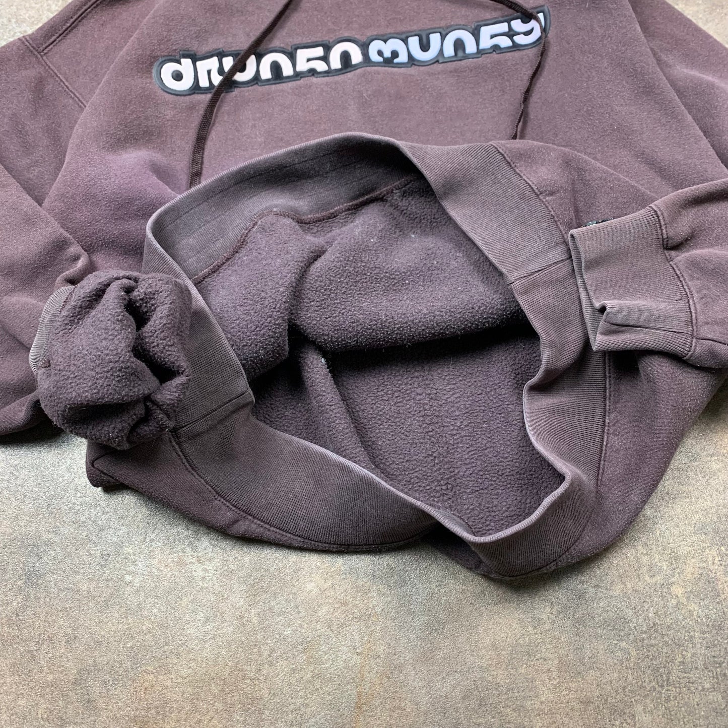 Drunknmunky 00s boxy fleece hoodie (M)
