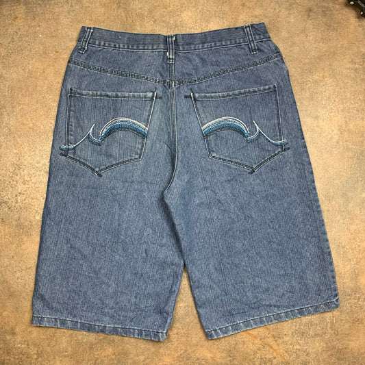 Mecca 00s navy baggy denim jorts