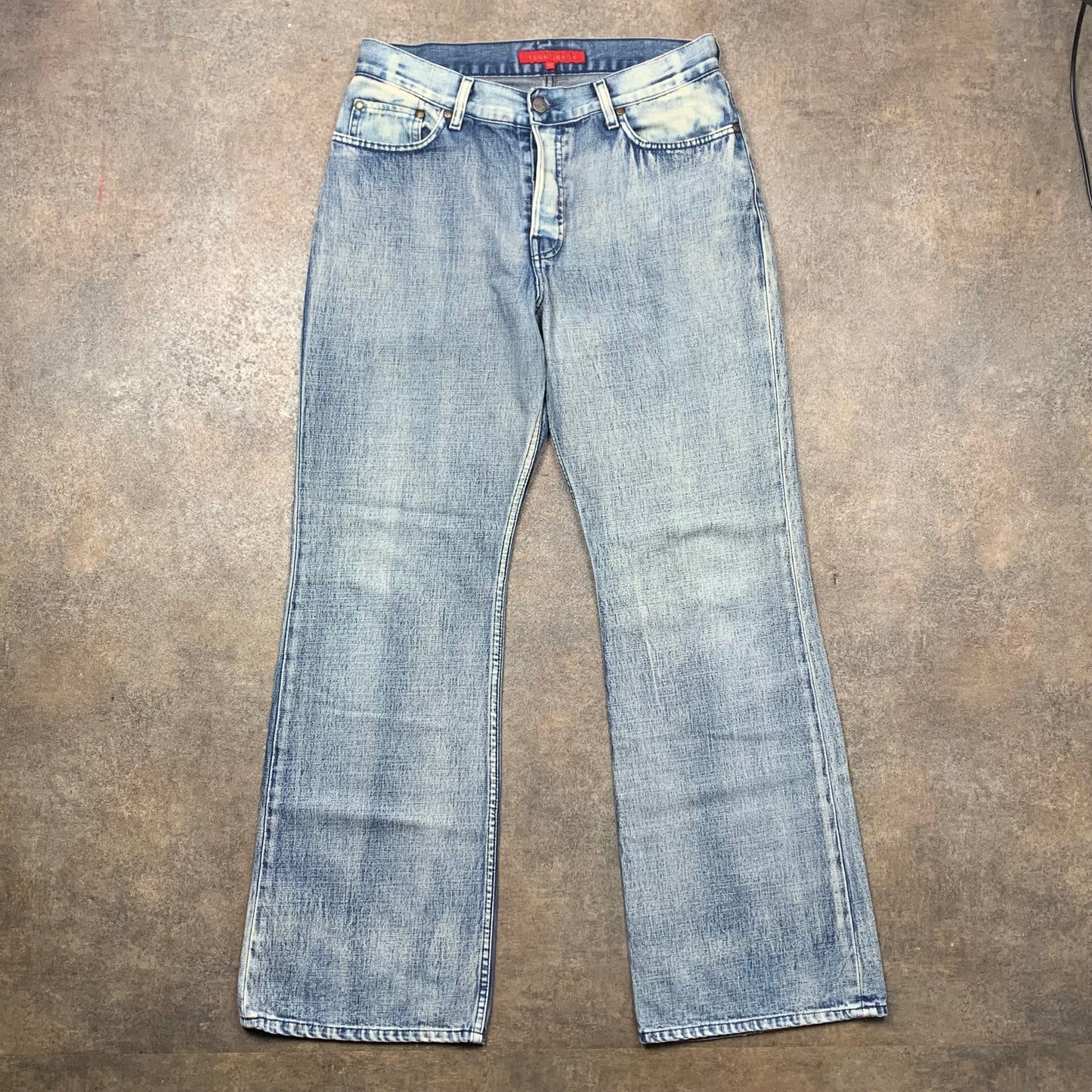 FCUK 00s flared baggy faded jeans (32")