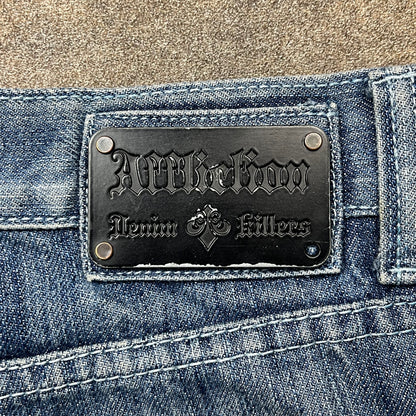 Affliction 00s baggy graphic jeans (34")
