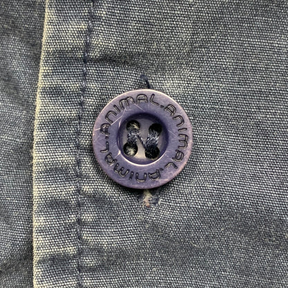 Animal 90s navy white graphic shirt