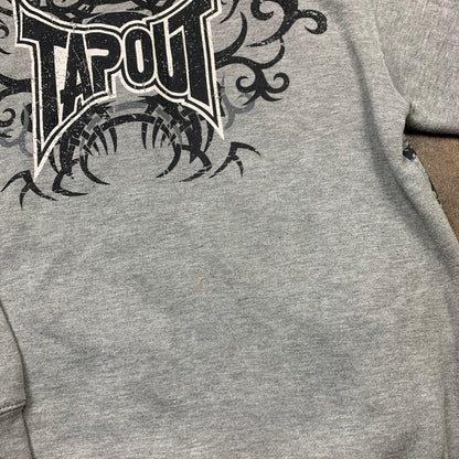 Tapout 00s graphic grunge zip hoodie (L)