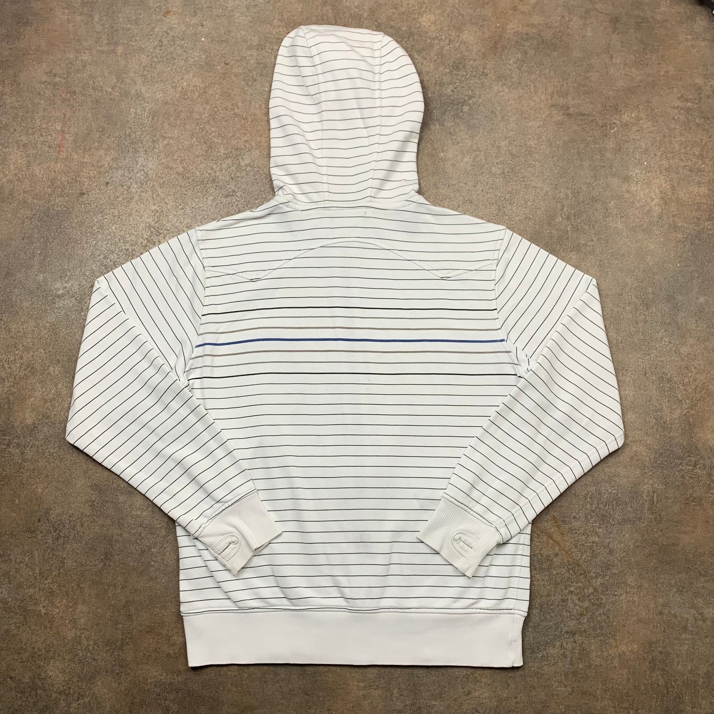 Quiksilver 00s striped gimp zip hoodie (L)