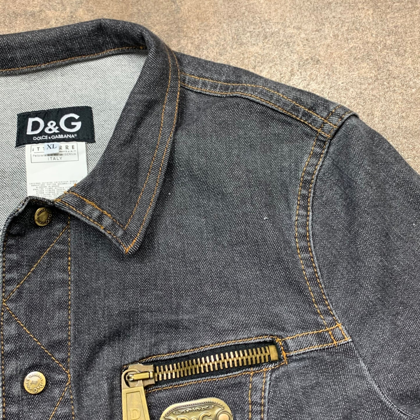 Dolce & Gabbana Women's 00s denim jacket (XL)