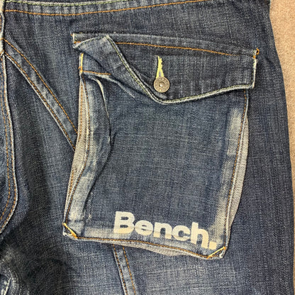 Bench 00s baggy faded navy jeans (34")