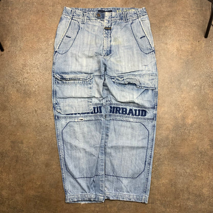 Marithé + François Girbaud 00s baggy graphic blue jeans