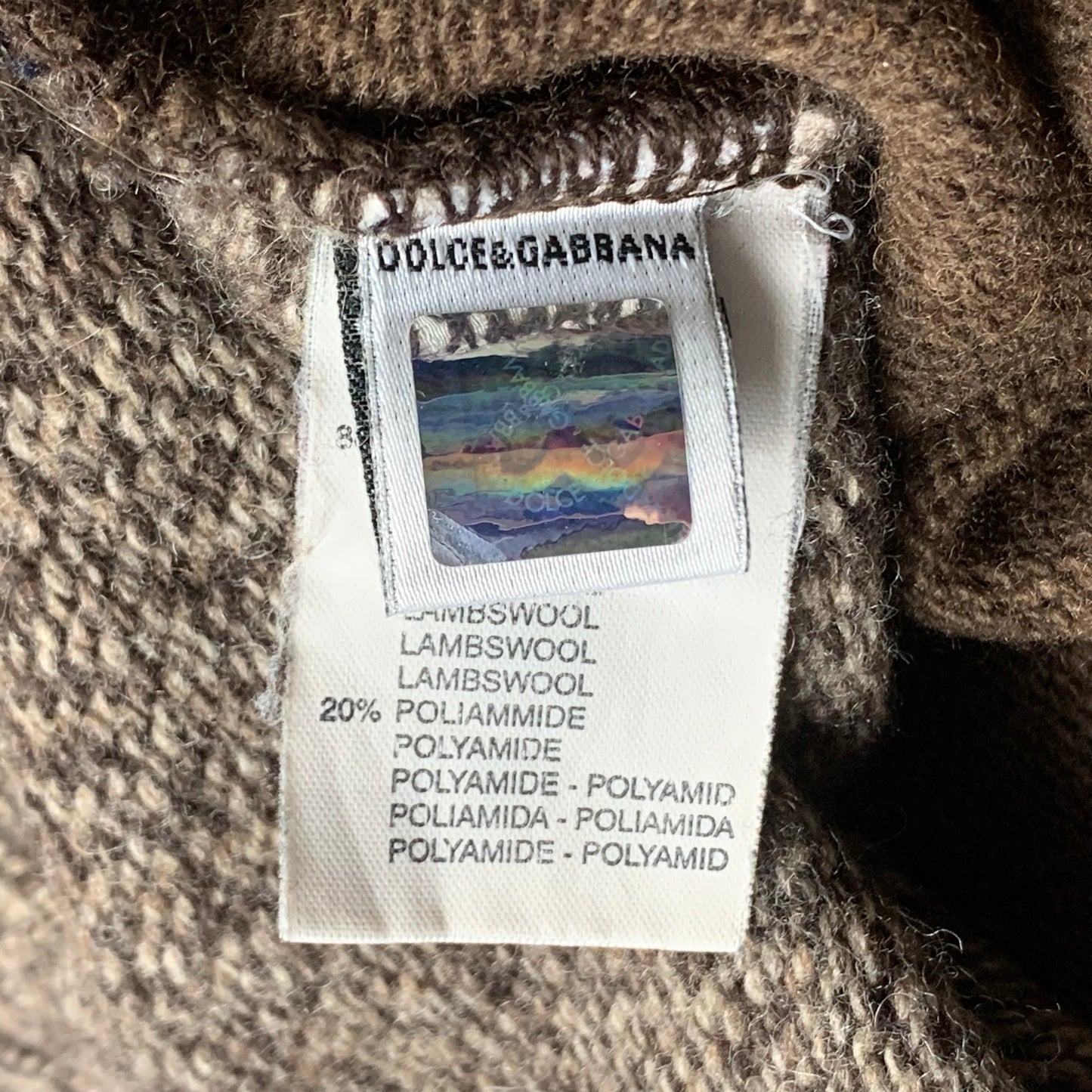 Dolce & Gabbana 00s brown knit jumper