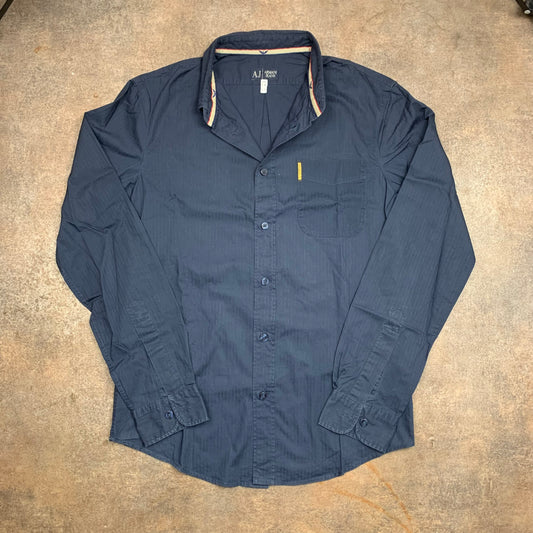 Armani Jeans 00s navy formal shirt