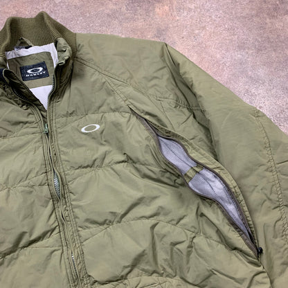 Oakley 00s green utilised puffer jacket (L)