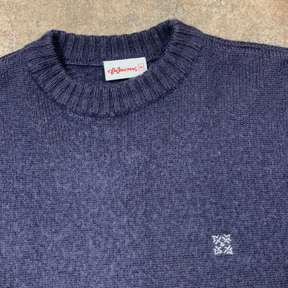 Oxbow 90s navy graphic knit (M)