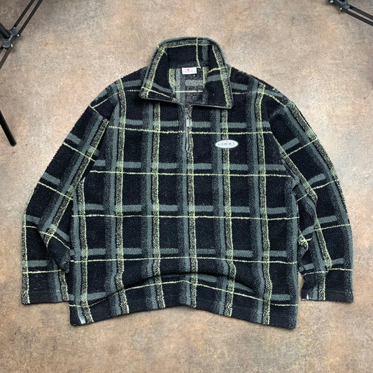 O'Neill 00s plaid quarter zip fleece