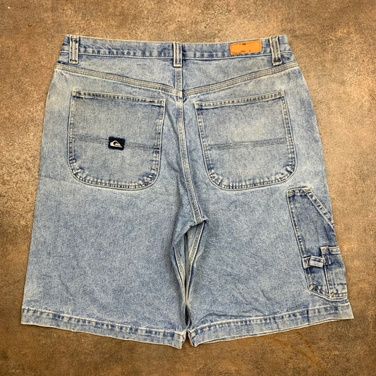 Quiksilver 00s pale blue baggy carpenter jorts
