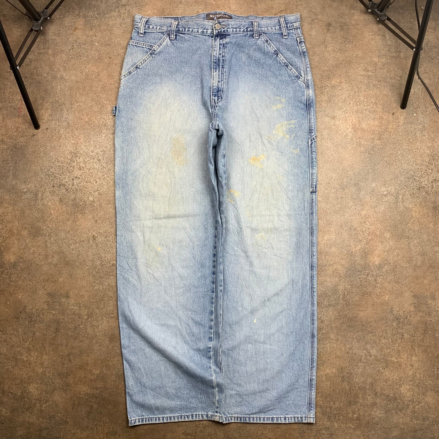 Levi's Silvertab 00s baggy carpenter blue jeans