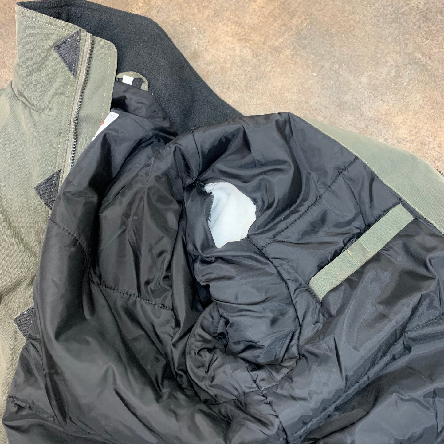 O'Neill 00s grey graphic lined jacket
