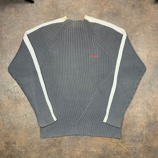Rip Curl 00s grey asymmetrical knit