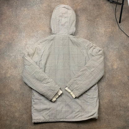 Quiksilver 00s plaid fur hood jacket (M)