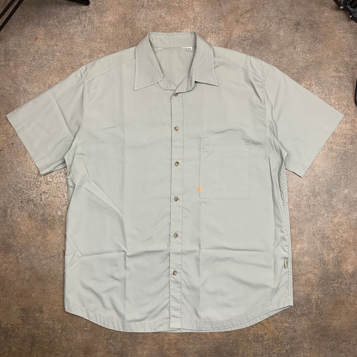 O'Neill 90s grey graphic button pocket shirt