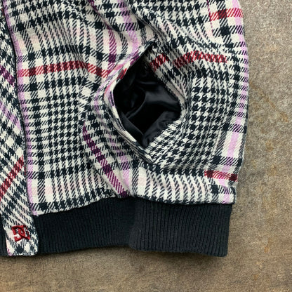 DC Shoes 00s plaid graphic zip hoodie