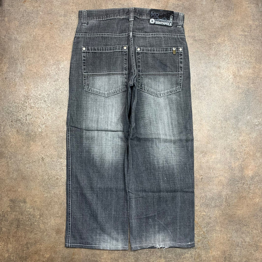 Southpole 00s baggy black grey jeans