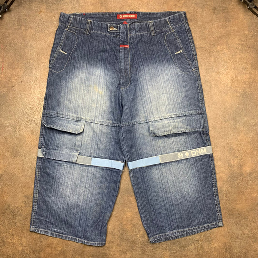 Mint Denim 00s baggy navy velcro jorts