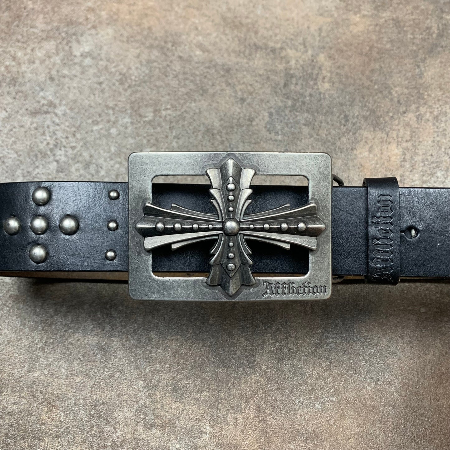Affliction 00s grunge studded belt