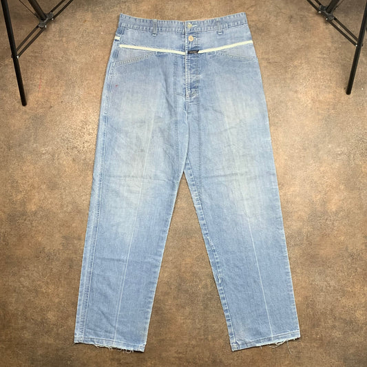 Marithé + François Girbaud 00s baggy light blue jeans