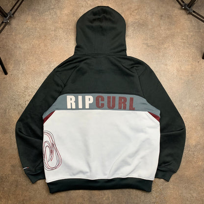 Rip Curl 00s black white graphic hoodie