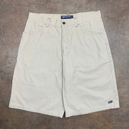 Rip Curl 90s cream baggy cargo shorts