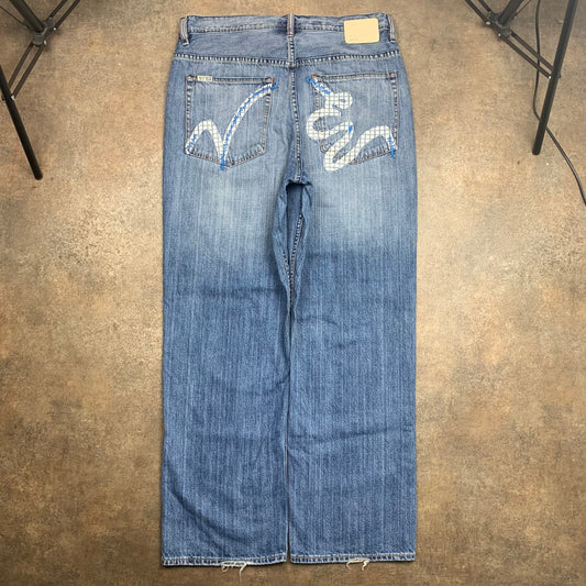 Ecko Unltd. 00s graphic baggy blue jeans