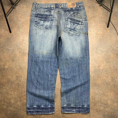 Raw Blue 00s baggy washed jeans