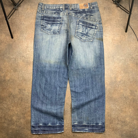 Raw Blue 00s baggy washed jeans