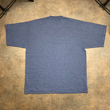 Quiksilver 90s navy-blue graphic boxy tee