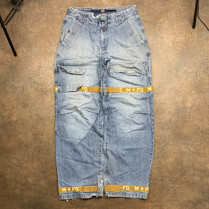 Marithé + François Girbaud 00s baggy velcro jeans