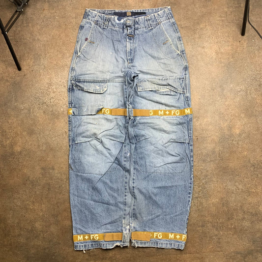Marithé + François Girbaud 00s baggy velcro jeans