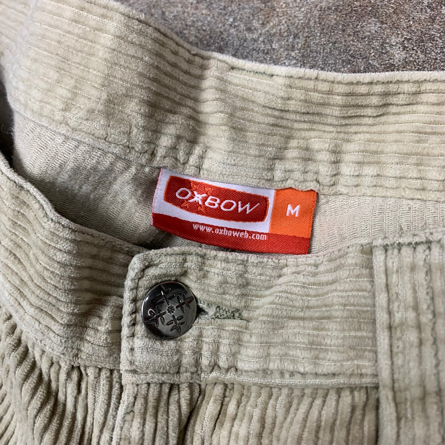 Oxbow 00s cream corduroy baggy jeans (32")