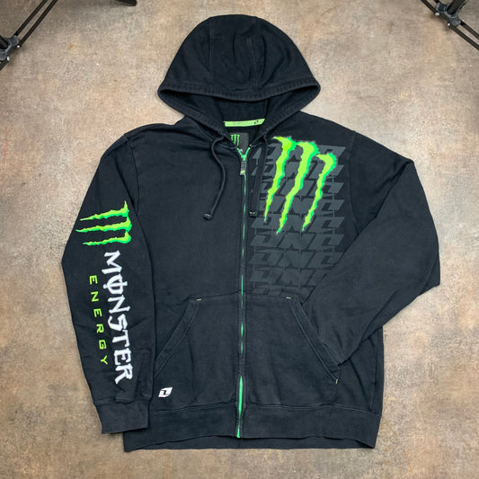 One Industries x Monster Energy 00s black graphic hoodie
