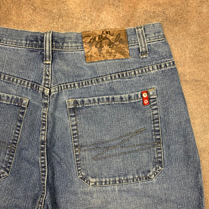 Southpole 00s red tab baggy jorts (36")
