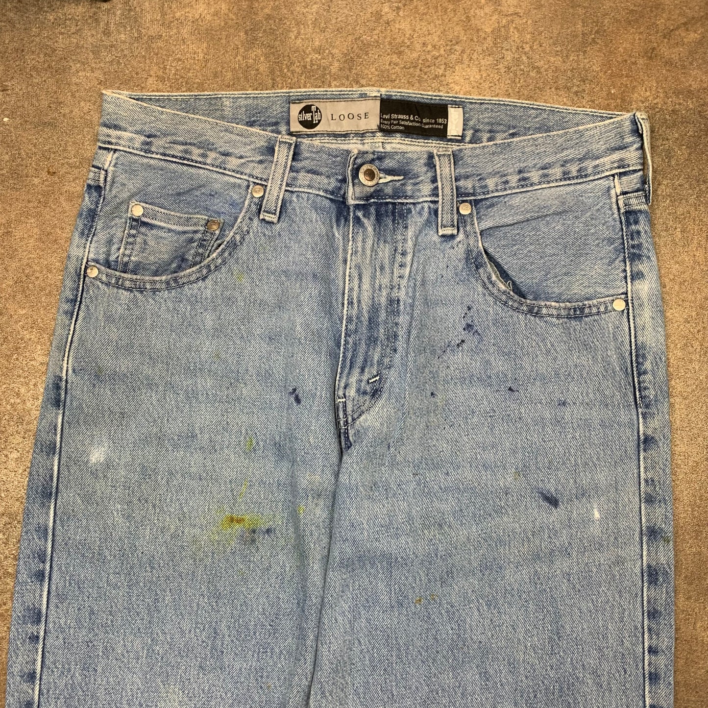 Levi's Silvertab 00s baggy pale blue jeans