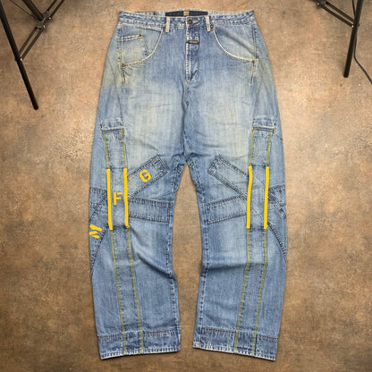 Marithé + François Girbaud 00s baggy graphic jeans