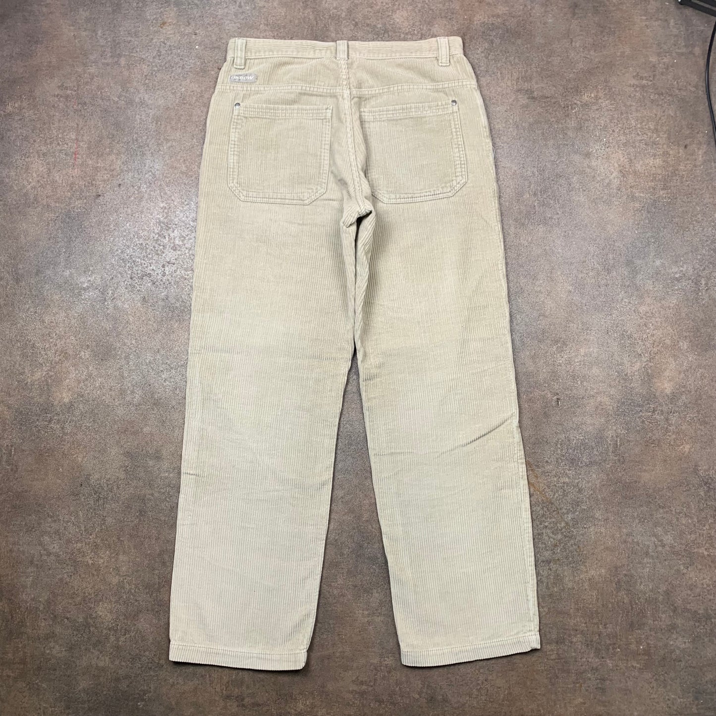 Oxbow 00s cream corduroy baggy jeans (32")