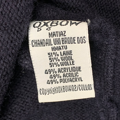 Oxbow 90s navy graphic knit (M)